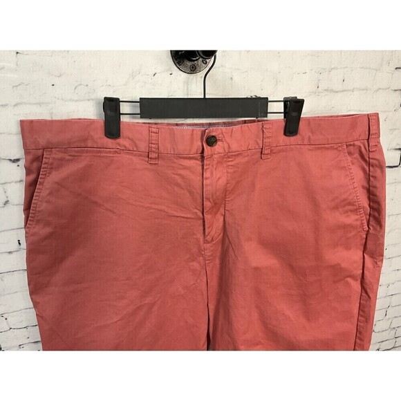Tommy Hilfiger Men Khaki Red Chino Shorts Size 42 Pocket Stretch Comfort N1 - Picture 8 of 12